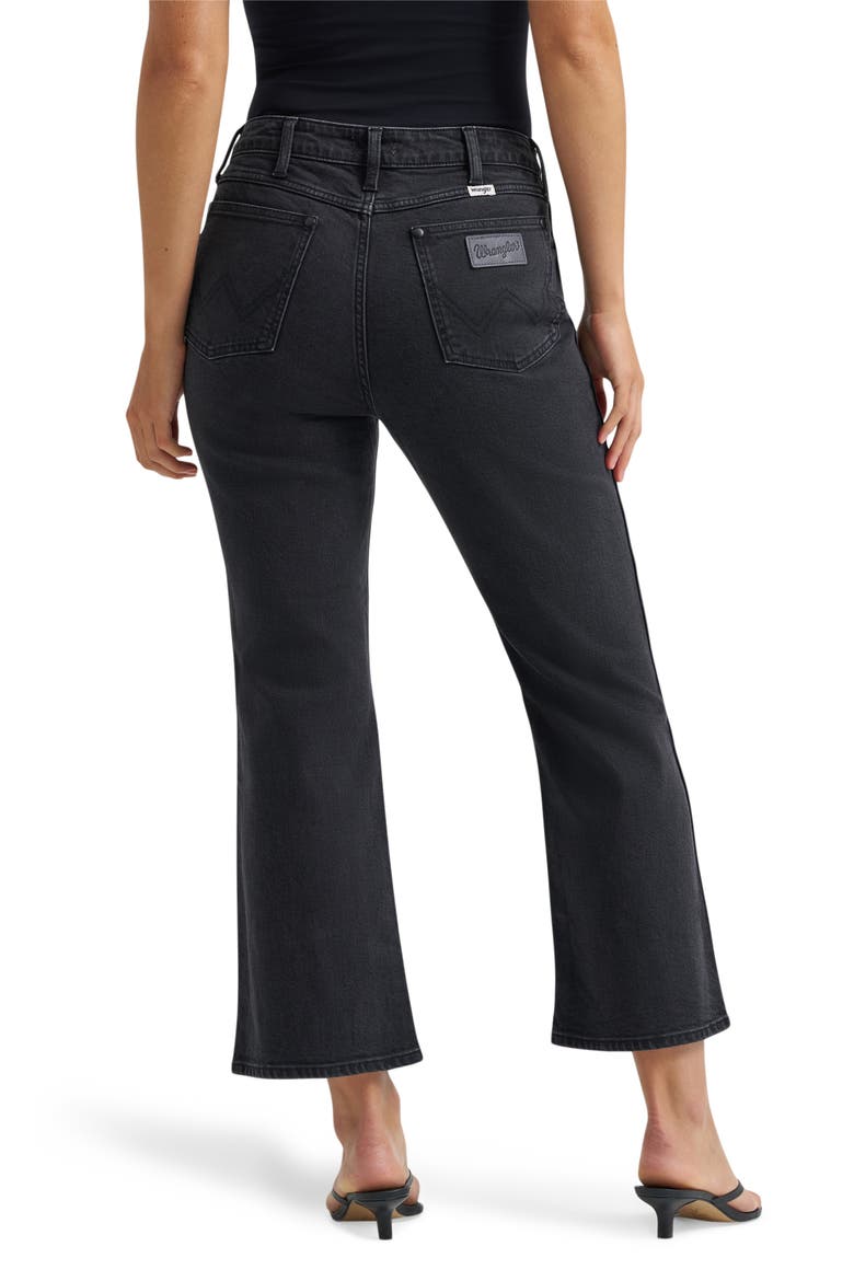High Waist Kick Flare Jeans, Alternate, color, OUTLAW BLACK