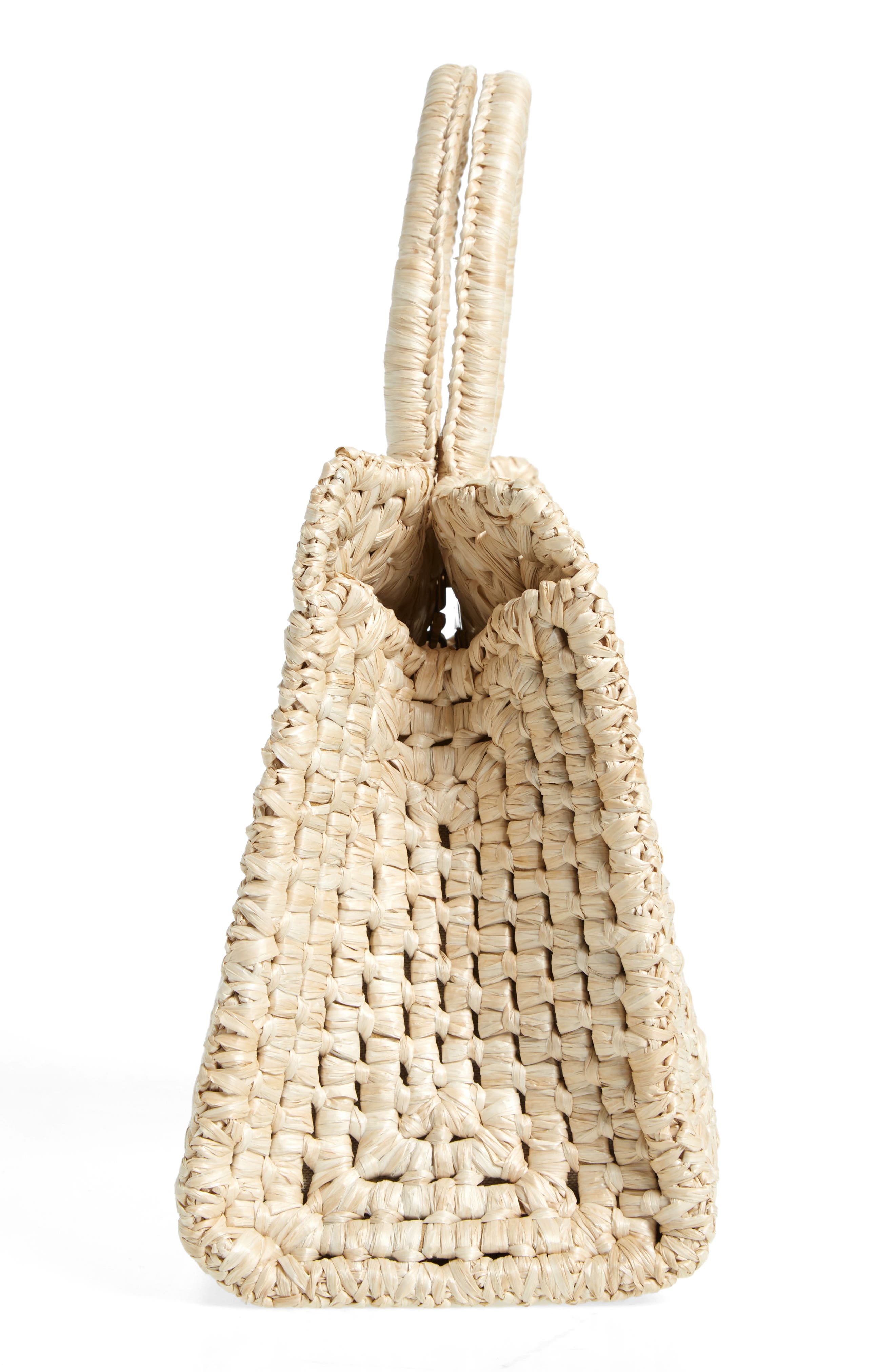 FERRAGAMO Large Raffia Tote, Alternate, color, 