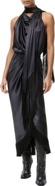 Burberry Fringed Silk Scarf Dress