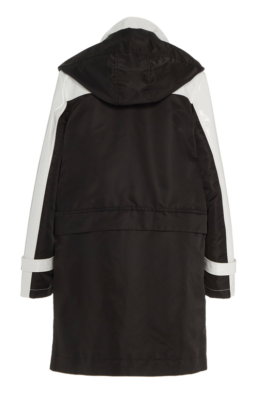 Caalo Water-resistant Convertible Sustainable Raincoat In Black