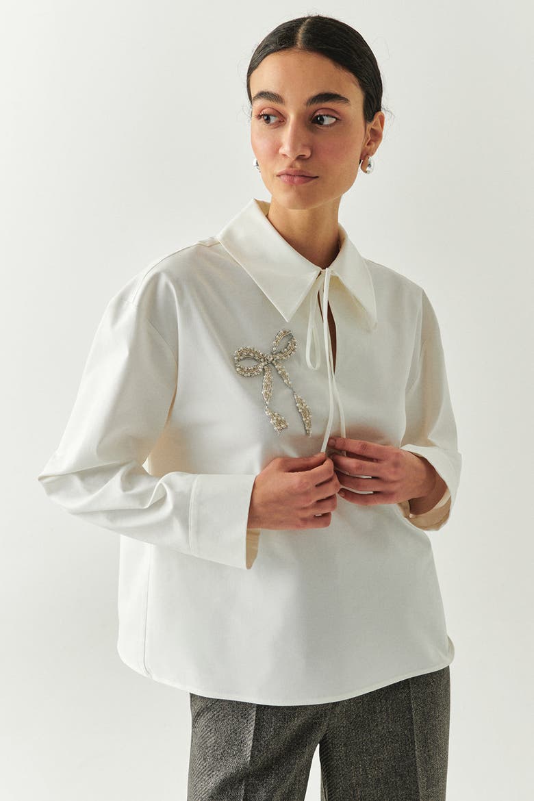 Bloom Long Sleeve Blouse, Alternate, color, Ecru