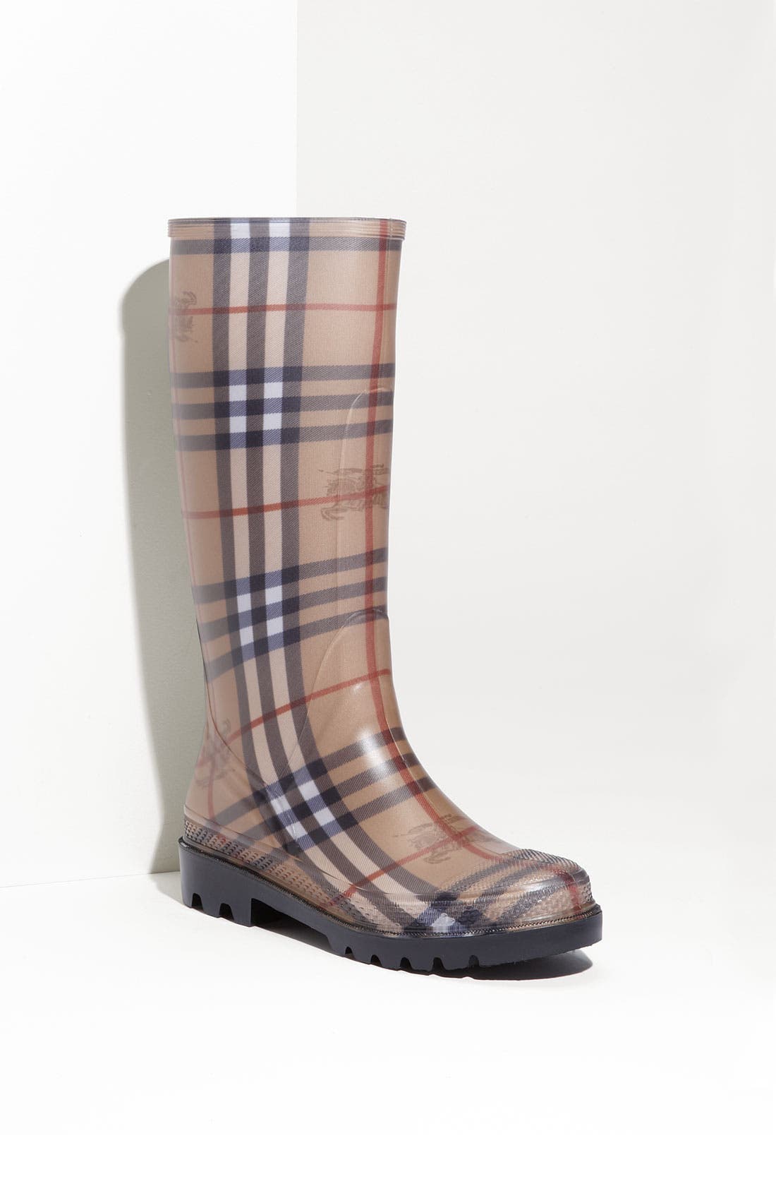 Burberry Check Print Rain Boot, Main, color, 