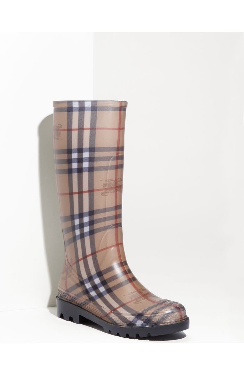 Burberry Check Print Rain Boot, Main, color,