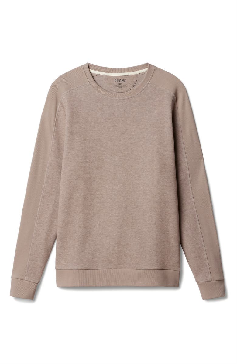 Rhone Heritage Midweight Crewneck Sweatshirt, Alternate, color, Coffee Heather