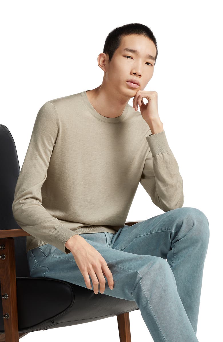 ZEGNA Casheta Cashmere & Silk Sweater, Alternate, color, 