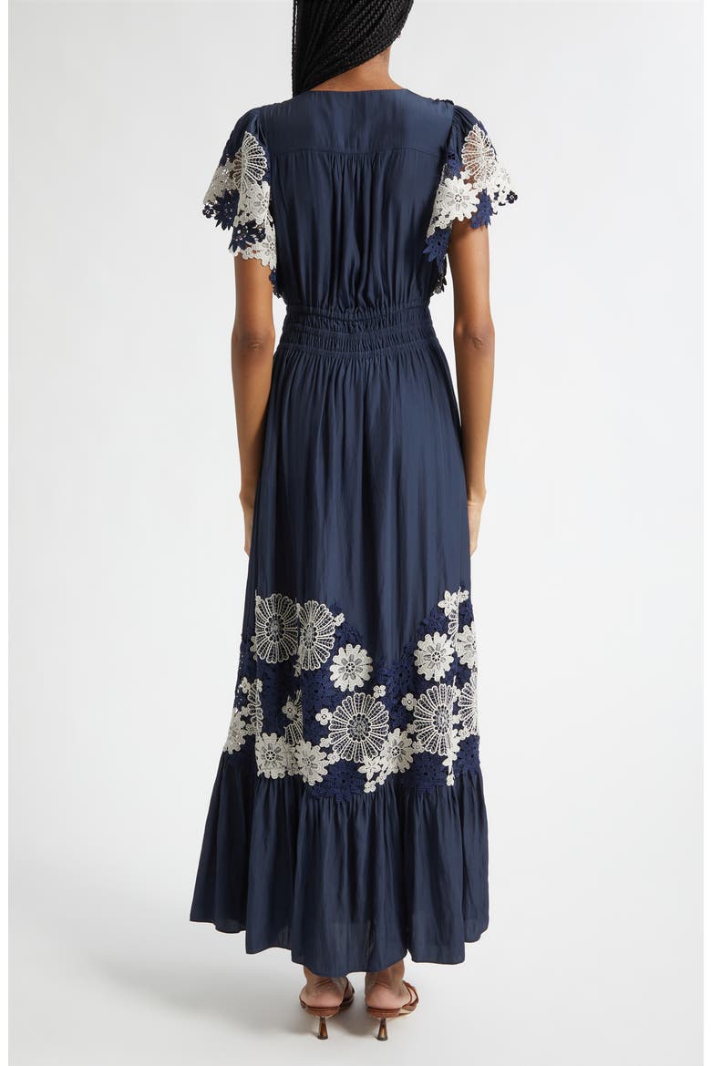 Georgie Lace Detail Maxi Dress, Alternate, color, NAVY