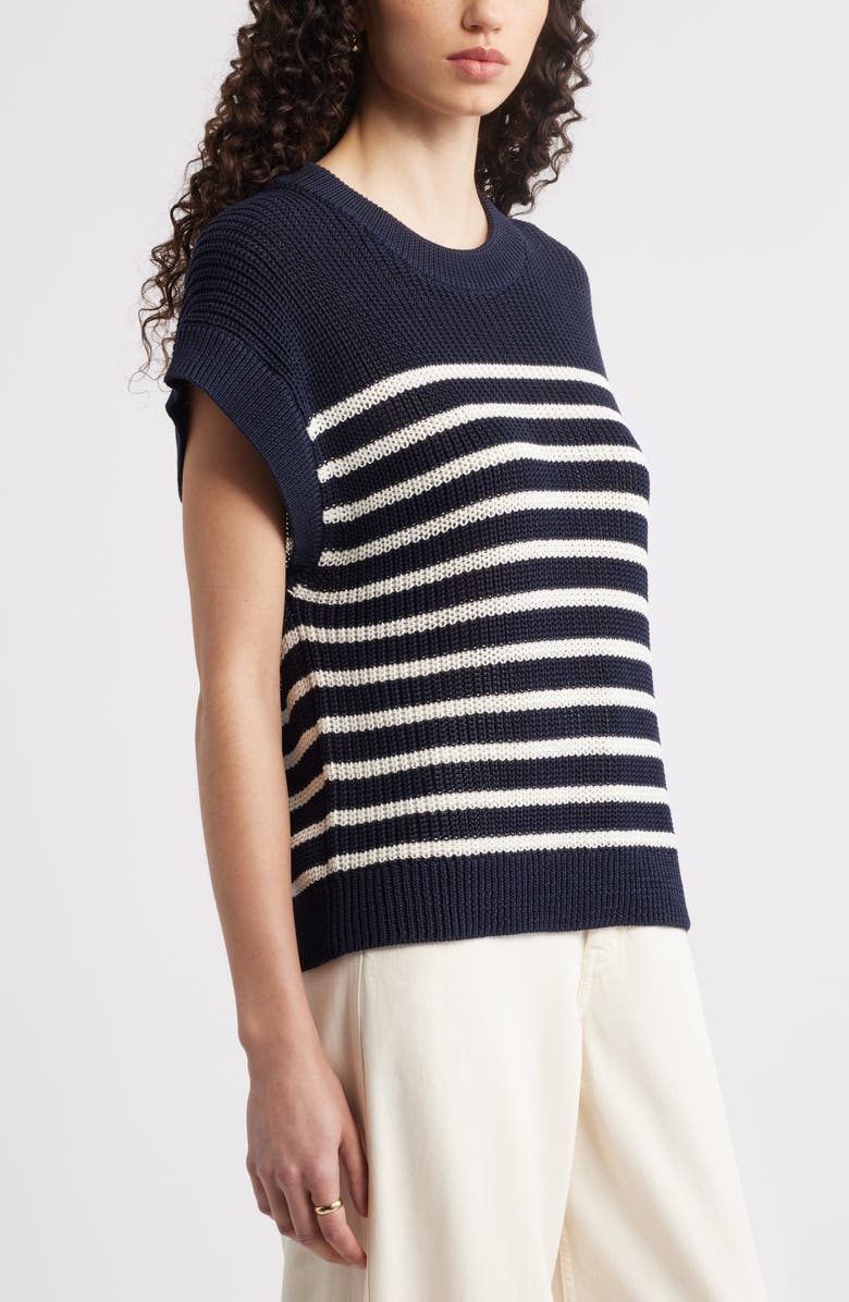 Nordstrom Crewneck Sweater, Alternate, color, Navy- Ivory T Lake Stripe