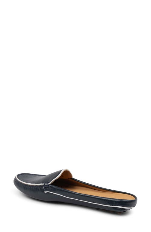 Shop Patricia Green Jill Piped Mule In Navy/white Leather