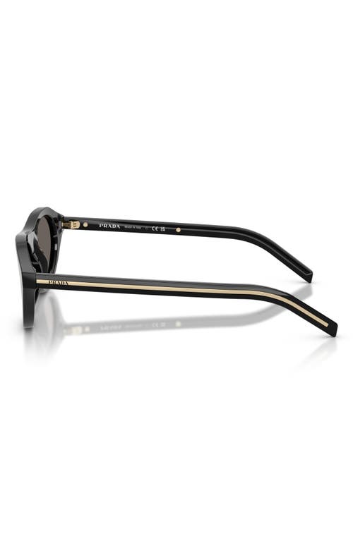 Prada Womens Black Pr B15s Oval-frame Acetate Sunglasses