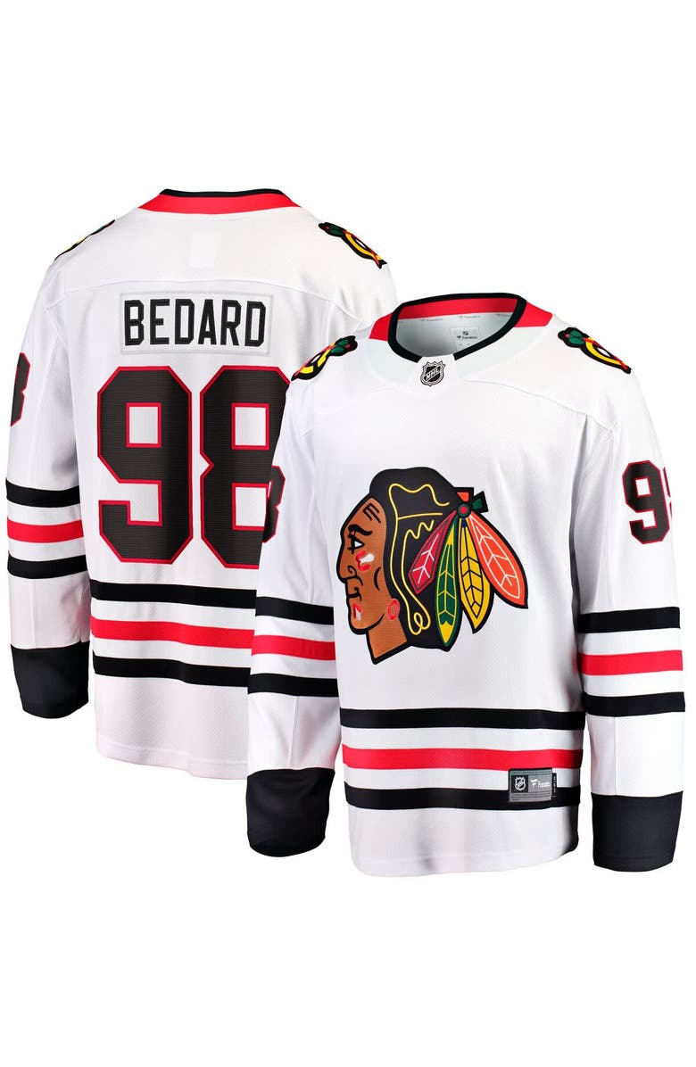 FANATICS Men's Fanatics Connor Bedard White Chicago Blackhawks Away Premier Breakaway Player Jersey, Alternate, color, 