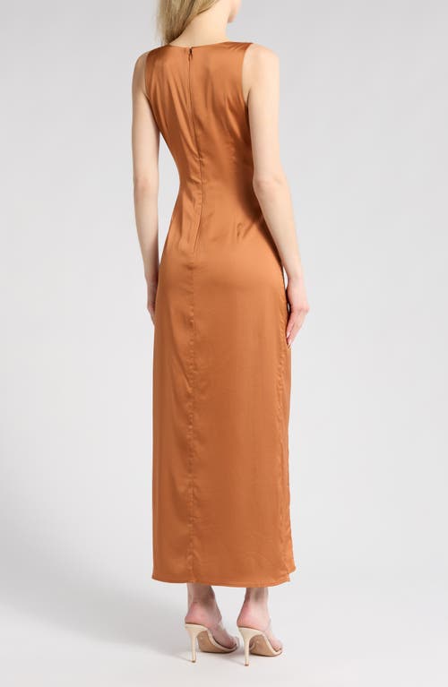 HUTCH HUTCH SLEEVELESS SATIN MAXI DRESS 