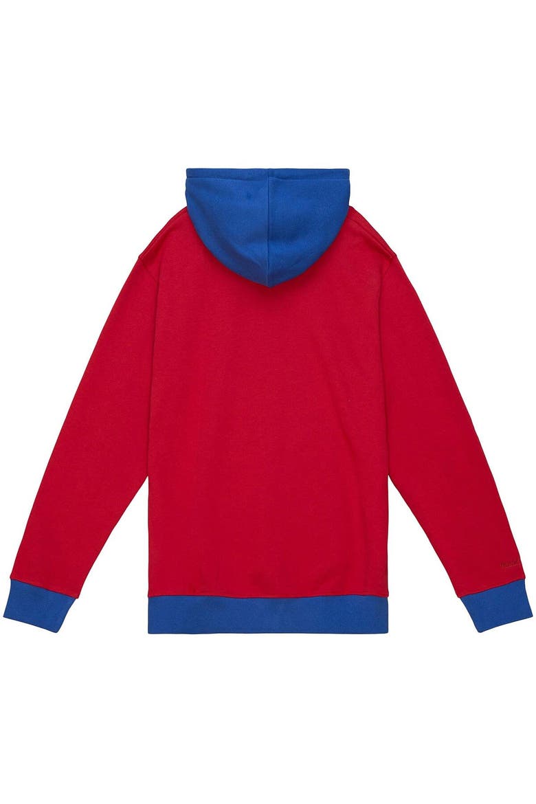 Men's Mitchell & Ness Red/Navy New England Patriots Big & Tall Big Face Pullover Hoodie, Alternate, color, Red