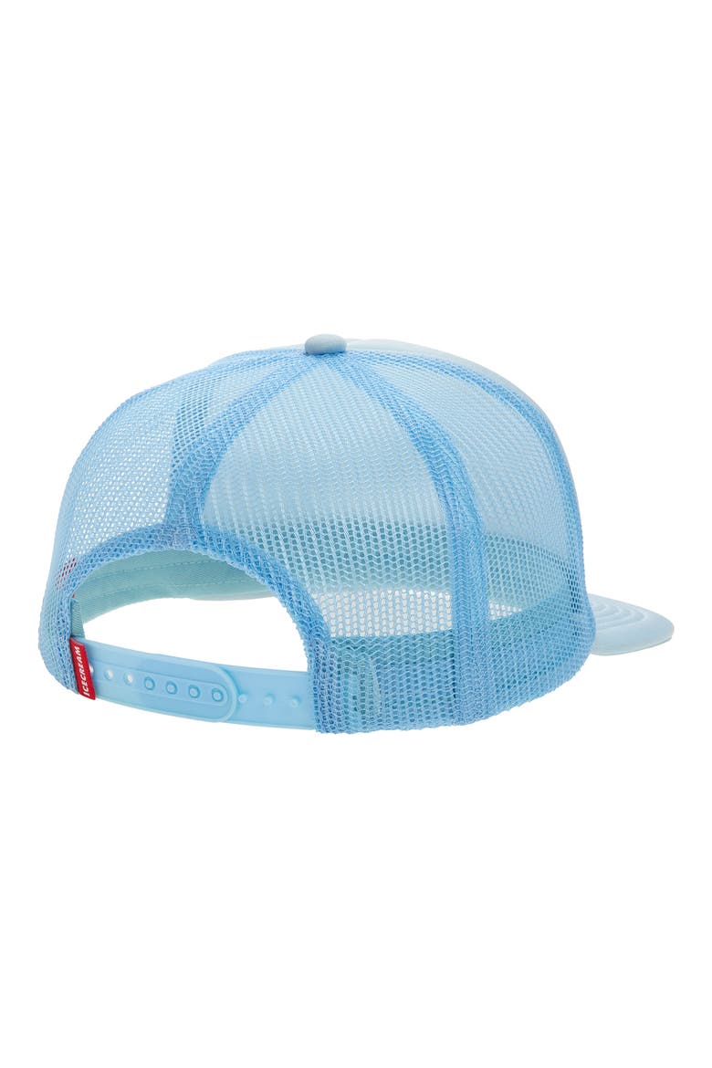 Options Running Dog Trucker Hat, Alternate, color, CERULEAN BLUE