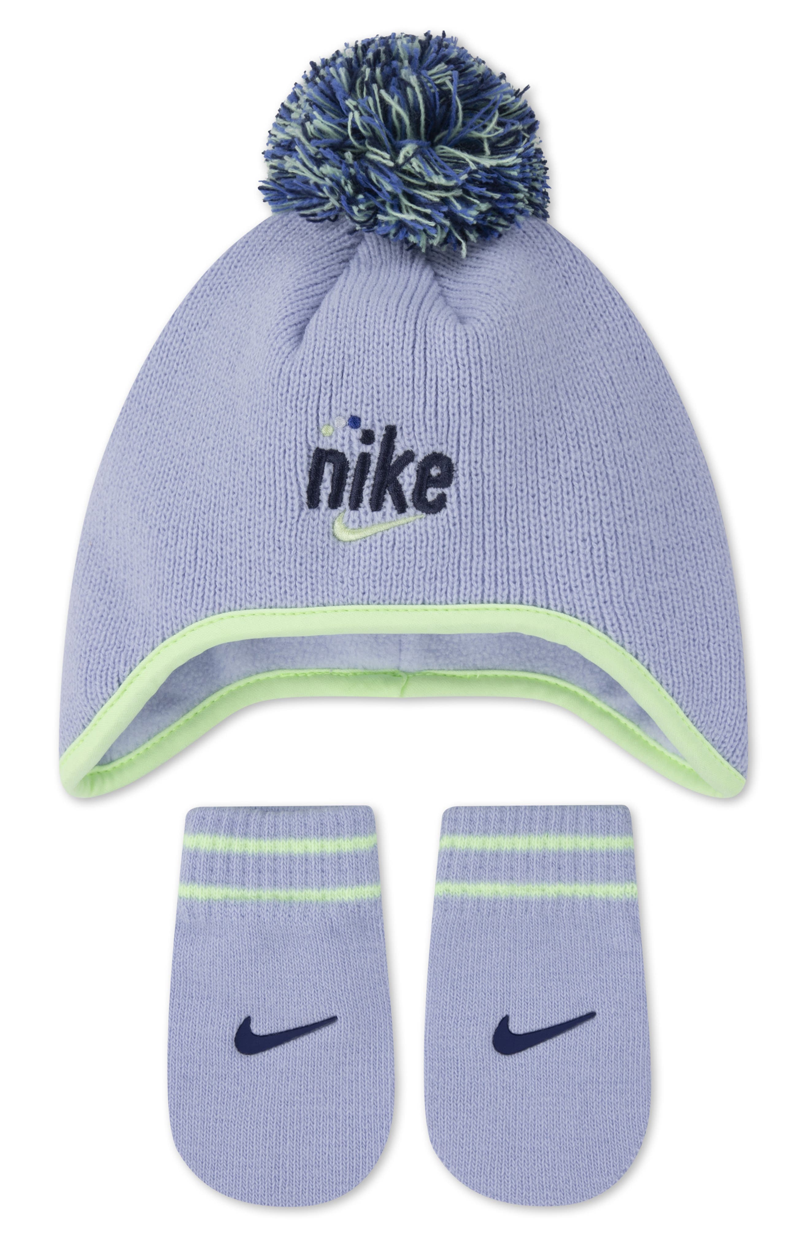 Nike Play for All Pompom Beanie & Mittens Set