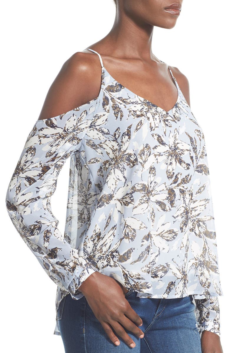 ASTR the Label ASTR Cold Shoulder Long Sleeve Blouse, Alternate, color, 