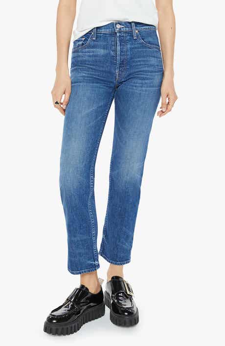 MOTHER The Tomcat High Waist Straight Leg Ankle Jeans