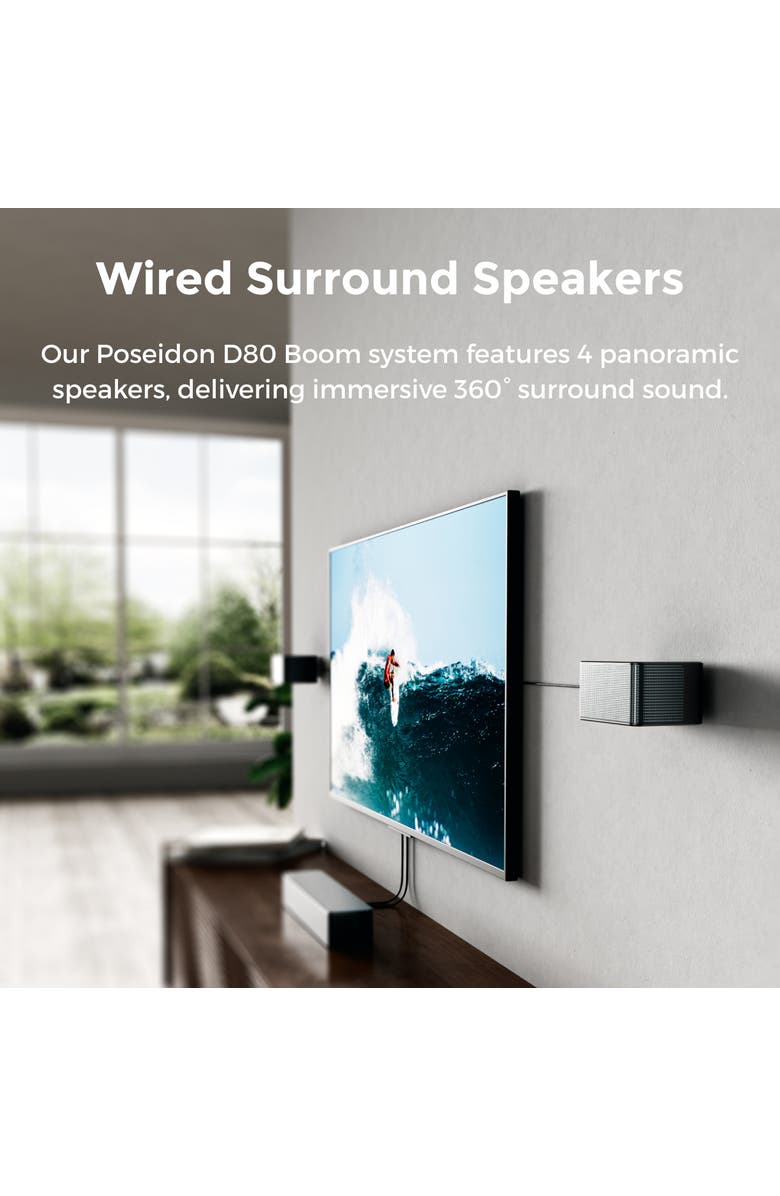 Ultimea Poseidon D80 Boom 7.1 Channel Sound bar with Dolby Atmos, Alternate, color, Black