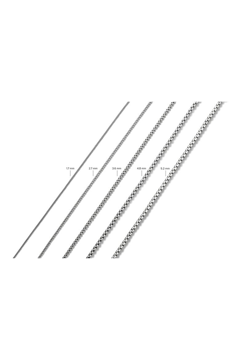 Men's Box Chain Necklace in Sterling Silver, 1.7mm, Alternate, color, SILVER