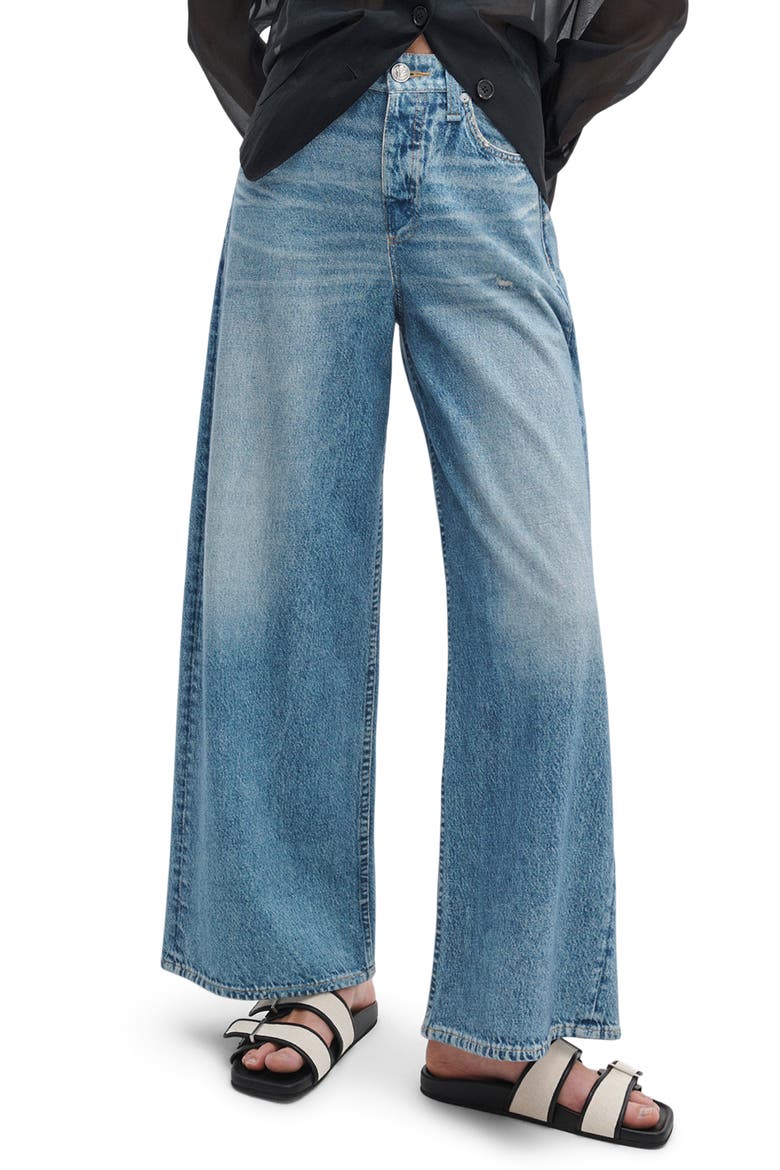 rb Miramar Sofie High Waist Ankle Wide Leg Terry Sweatpant Jeans, Main, color, MINETTA