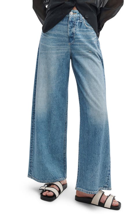 rb Miramar Sofie High Waist Ankle Wide Leg Terry Sweatpant Jeans