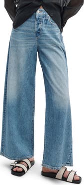 rag & bone rb Miramar Sofie High Waist Ankle Wide Leg Terry Sweatpant Jeans