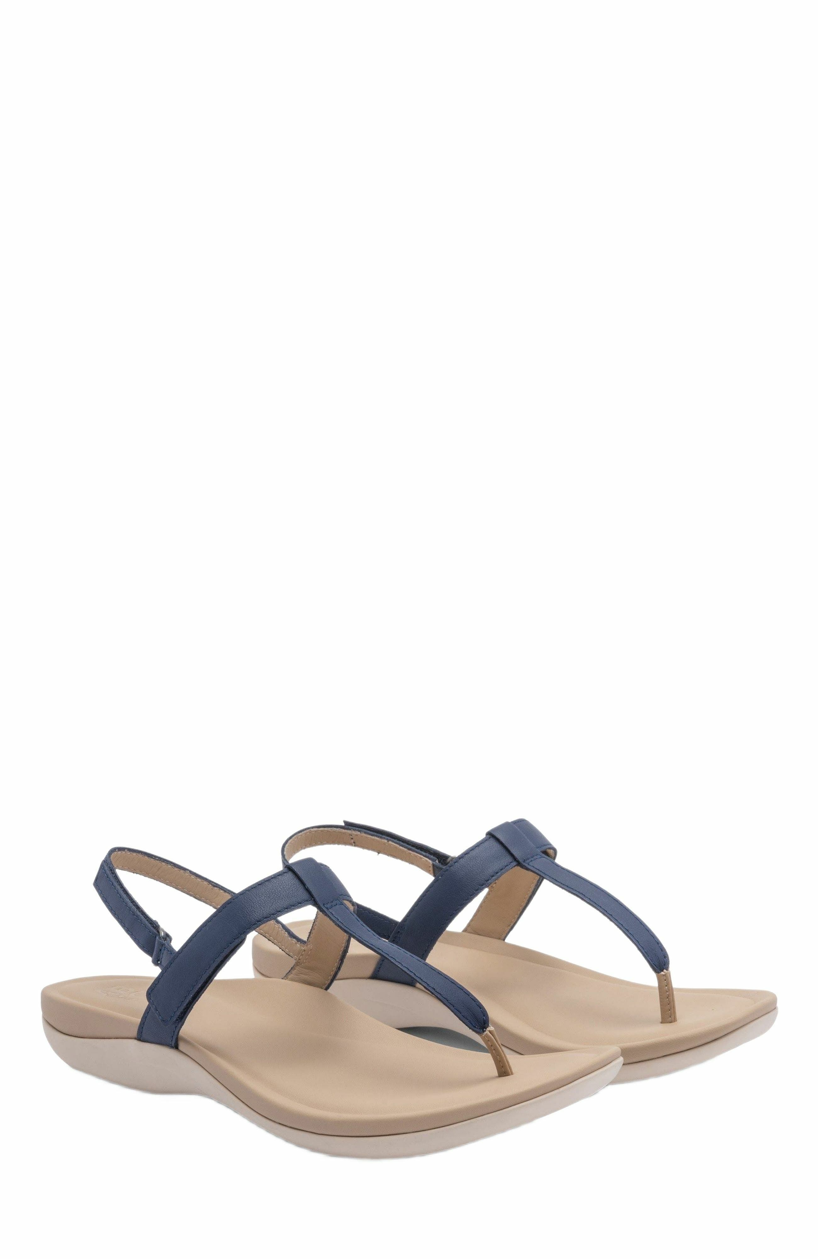 Oasis T Strap Sandal, Alternate, color, Navy - Regular