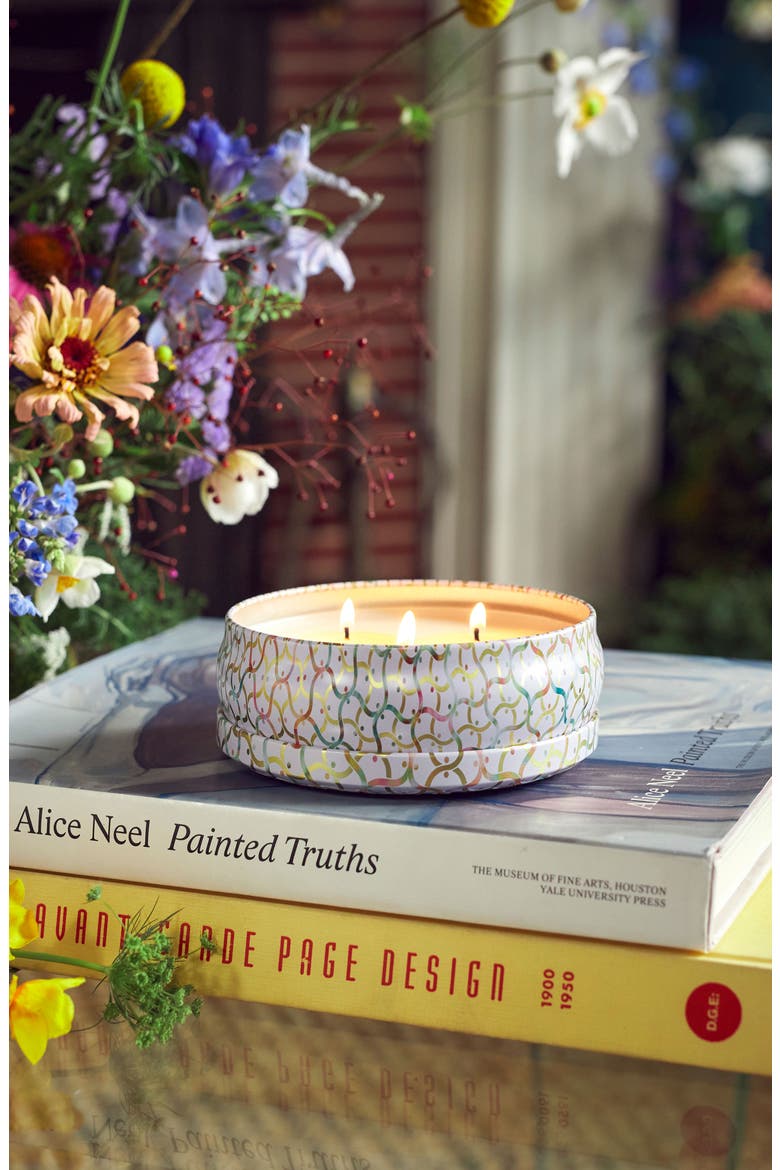 Wildflowers 3-Wick Tin Candle, Alternate, color, WILDFLOWERS