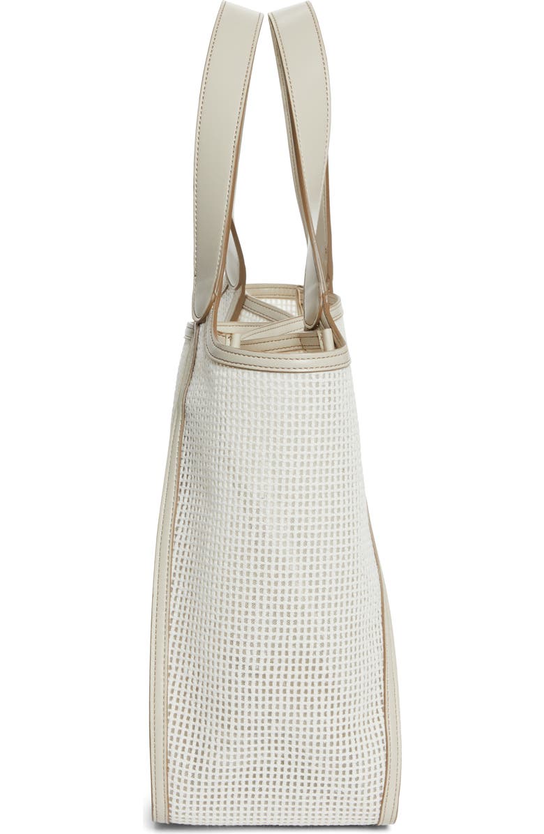 Stella McCartney Logo Embroidered Mesh Tote, Alternate, color,