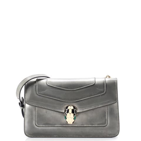 Serpenti Forever Shoulder Bag Metallic Leather Small