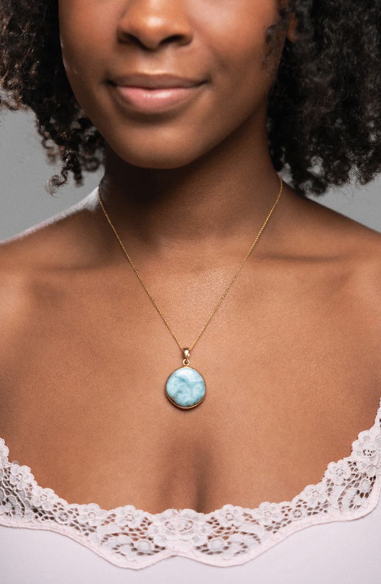 Kiara by Ki-Ele Larimar Pendant Necklace, Alternate, color,