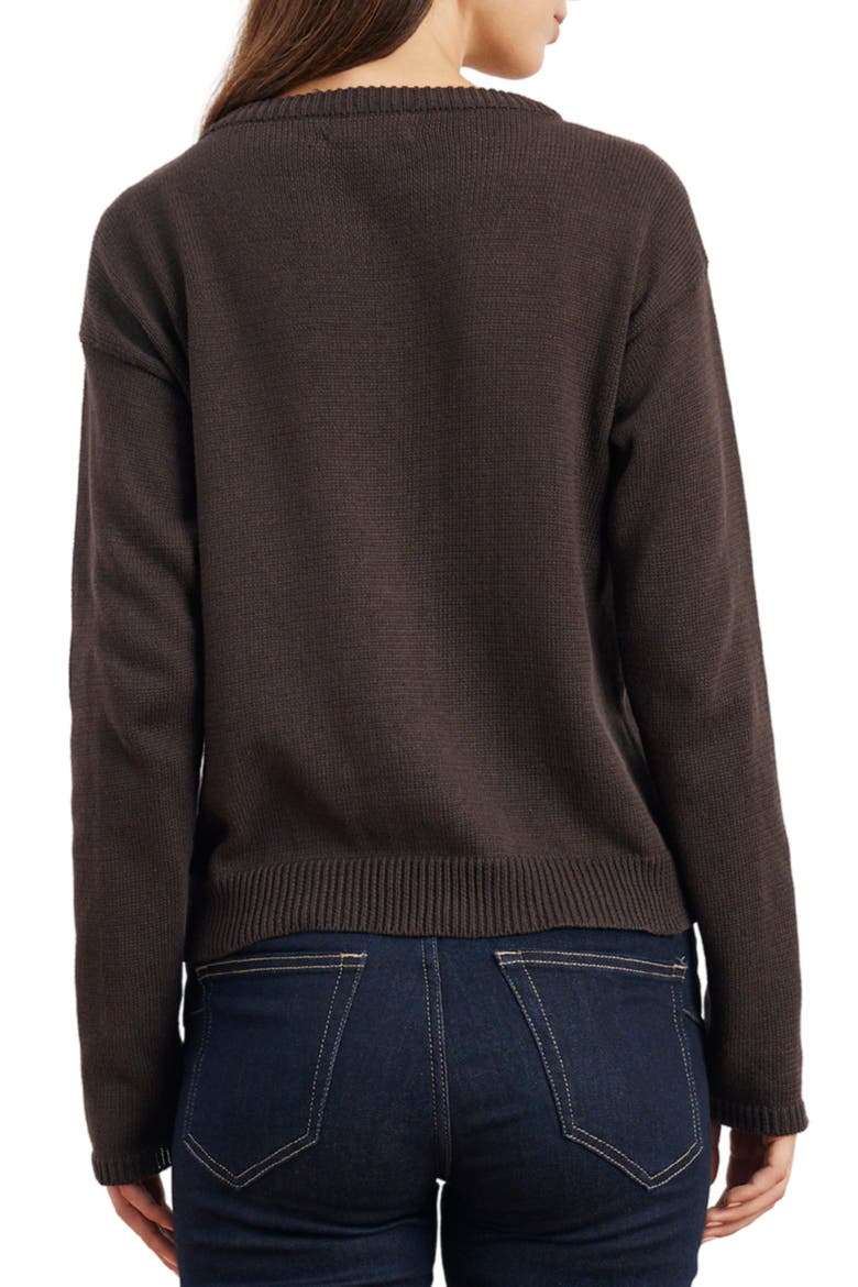 Ruthie Cotton Cardigan, Alternate, color, Cacao