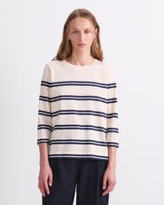 Sportscraft Stripe 3/4 Sleeve Mercerised Top