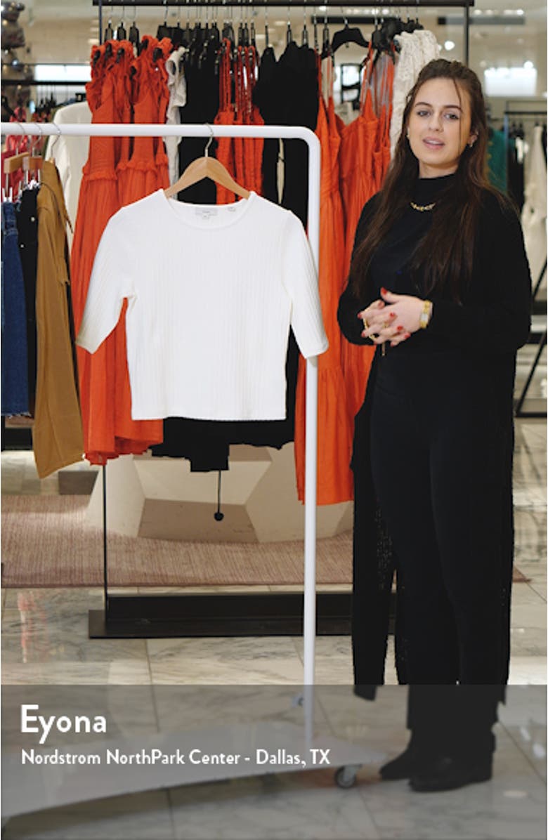 Ribbed Elbow Sleeve Crop Top, sales video thumbnail