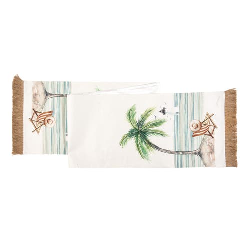 C & F Home C&f Home Life Is Better At The Beach Embroidered Table Runner In Blue
