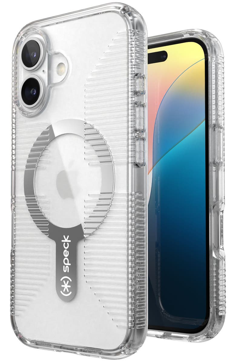 Speck Gemshell Grip MagSafe Case for Apple iPhone 16, Alternate, color, Clear