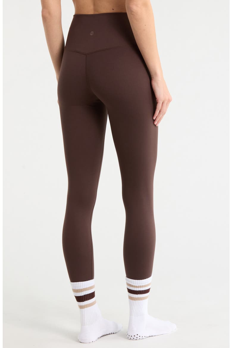 Easy Ankle Leggings & Socks Set, Alternate, color, SEAL BROWN/ WHITE/ SEAL BROWN