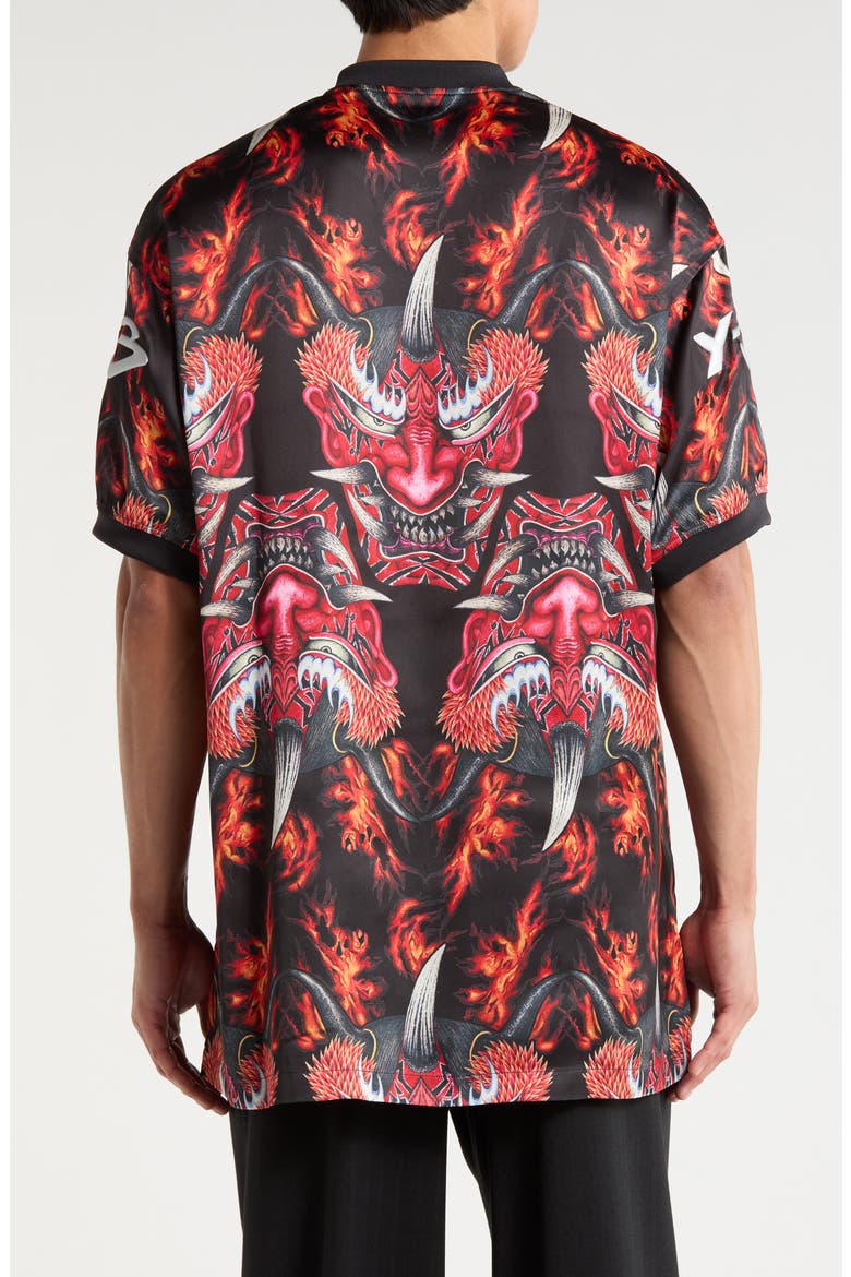 Satin Yaksha Graphic Jersey Polo, Alternate, color, RED MULTI