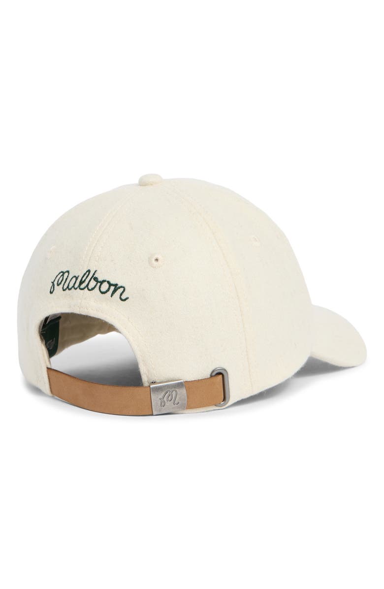Malbon Golf Mistleflow Embroidered Adjustable Dad Baseball Cap, Alternate, color, Ivory