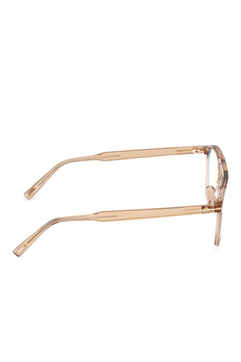 52mm Pilot Blue Light Blocking Glasses, Alternate, color, CHAMPAGNE / T LOGO