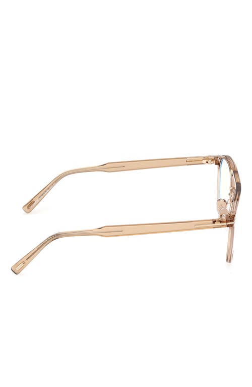 Tom Ford 52mm Pilot Blue Light Blocking Glasses In Gold