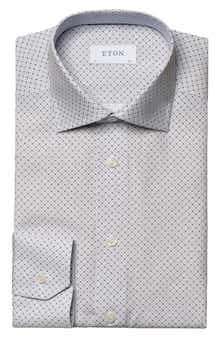 Eton Contemporary Fit Twill Dress Shirt