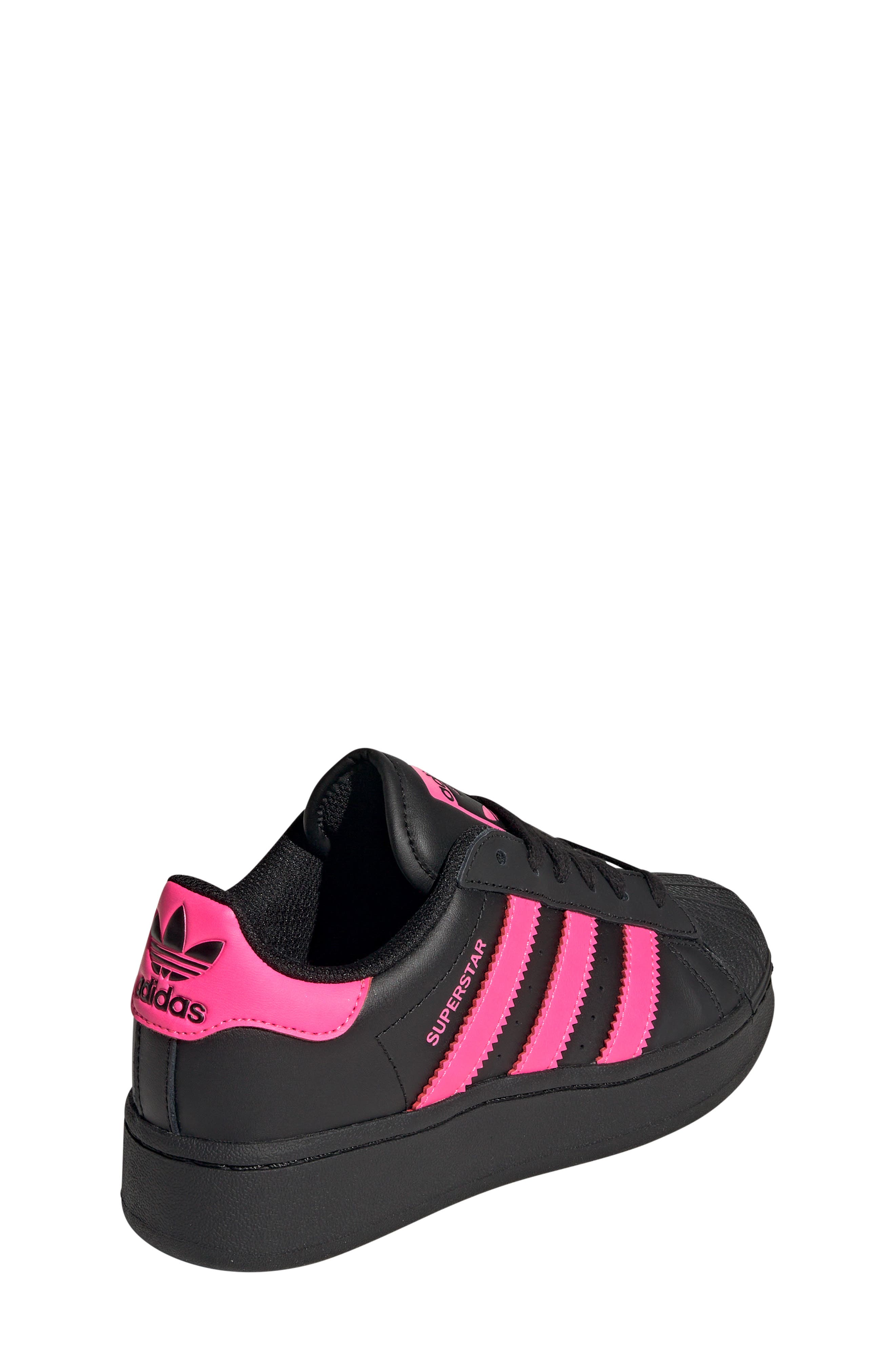 Kids' Superstar XLG Lifestyle Sneaker, Alternate, color, BLACK/ LUCID PINK/ BLACK