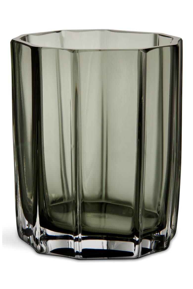 Reed Medium Glass Votive Holder, Main, color, GREEN