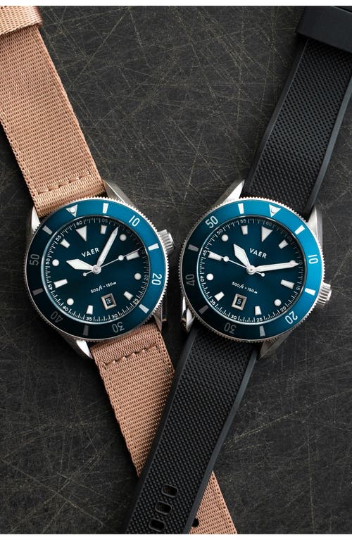 Vaer Ds2 Meridian Navy Solar Watch, 39mm In Navy