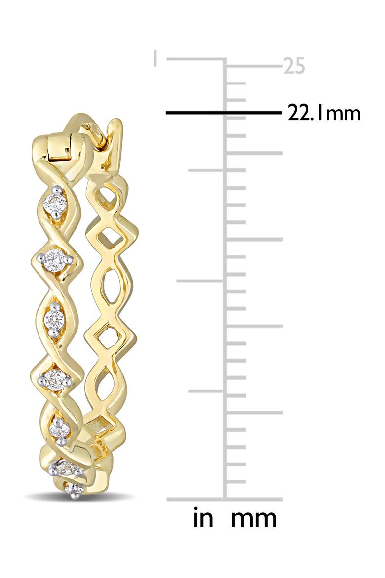 Diamond Hoop Earrings - 0.1ct., Alternate, color, WHITE