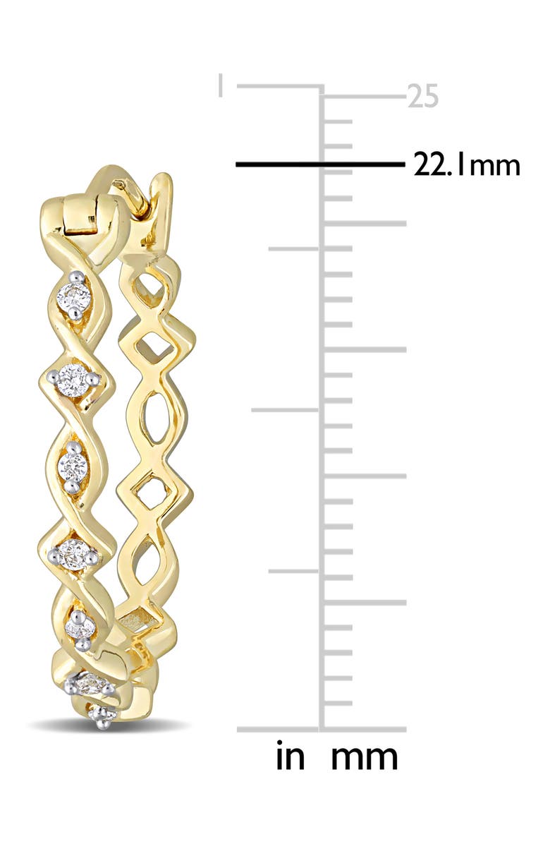 DELMAR Diamond Hoop Earrings - 0.1ct., Alternate, color, White