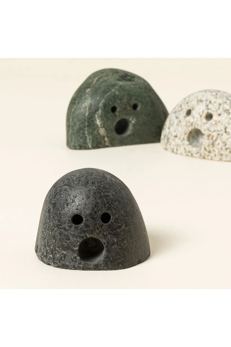 Garden Ghosts- Set of 3 by Sea Stones, Alternate, color, Gray / Beige / Black