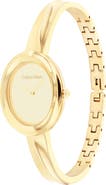 Calvin Klein Twisted Bezel Quartz Bangle Watch, 24mm