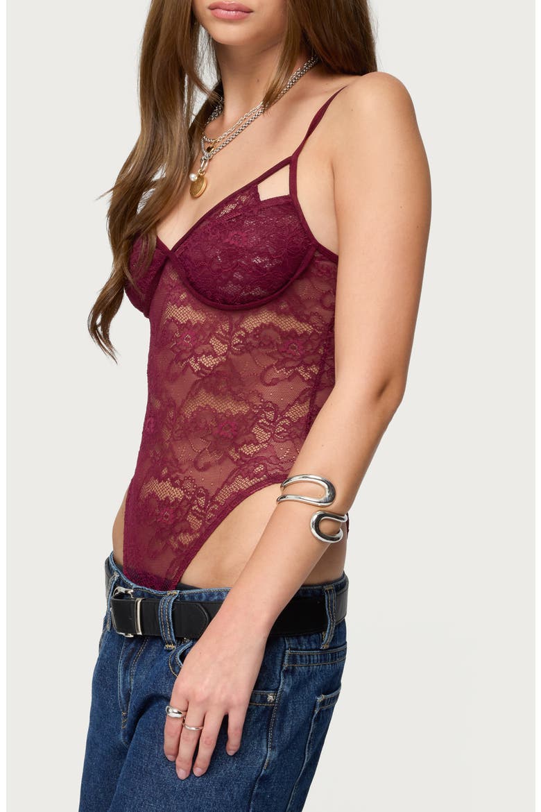Cutout Lace Bodysuit (Women) | Nordstrom