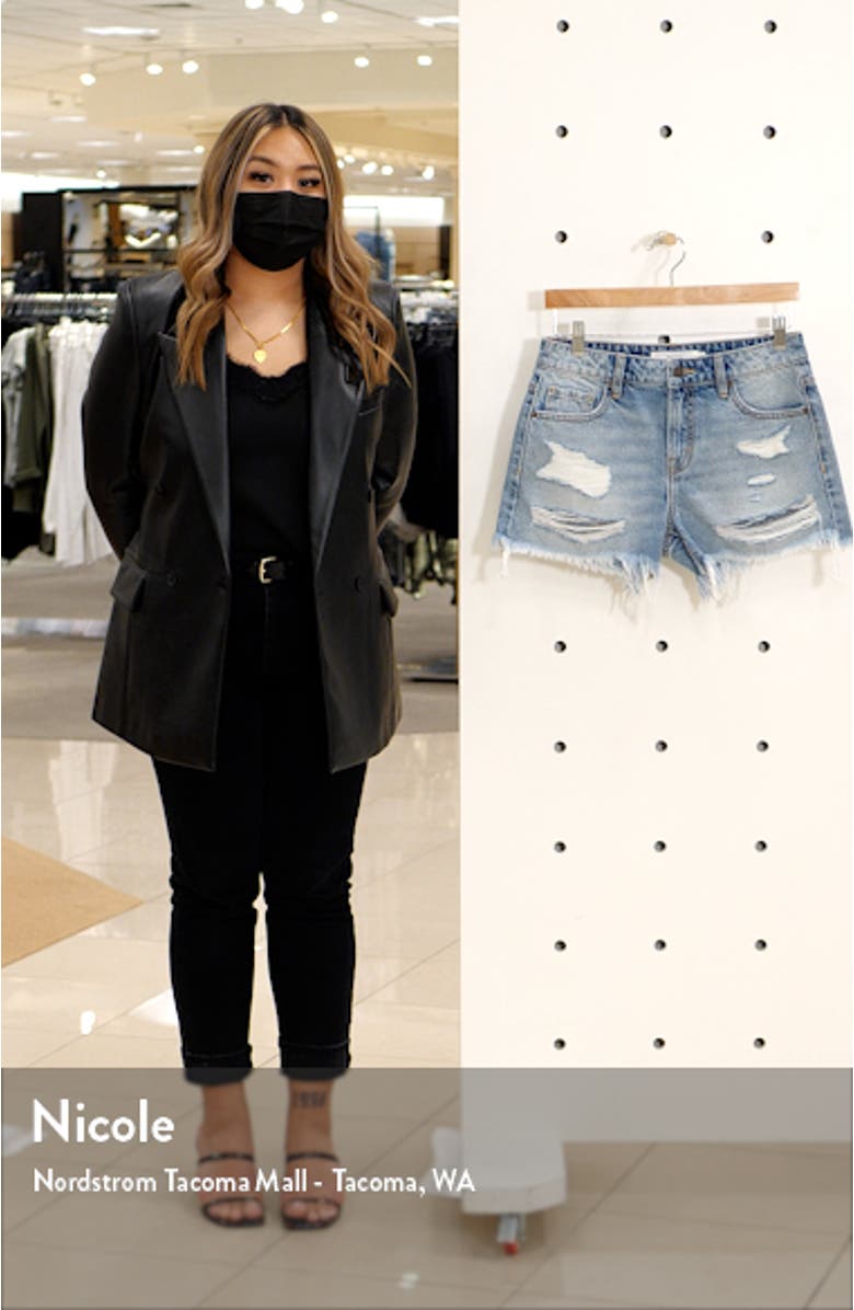 Distressed Boyfriend Denim Shorts, sales video thumbnail